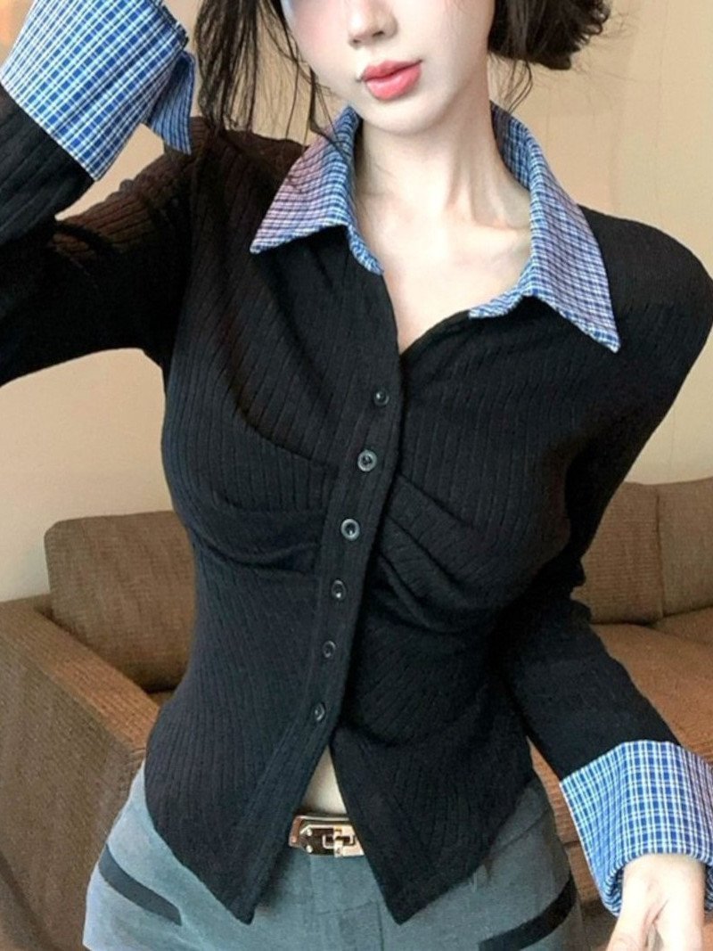 【ディアベル/DIAVEL】の【秋冬新作】チェックシャツドッキングギャザートップス インテリア・キッズ・メンズ・レディースファッション・服の通販 founy(ファニー)  ファッション Fashion レディースファッション Fashion for Women トップス・カットソー Cut & Sew Tops シャツ・ブラウス・オフィスカジュアル Elegant Blouses & Button-Ups インナー Innerwear 厚底 Platform Shoes 春 Spring カーゴパンツ Cargo Pants, Utility Pants キャップ Cap, Baseball Cap ギャザー Gathered, Ruffled コンパクト Compact, Small Size シンプル Simple, Minimal ジャケット Jacket, Outerwear ストレッチ Stretch, Stretchy Fabric スニーカー Sneakers, Trainers スラックス Slacks, Dress Pants ダウン Down, Puffer チェック Check, Plaid, Tartan デニム Denim, Jeans Material トレンド Trend, Trending Now ドッキング Docking, Mixed Material 人気 Popular, Best Seller 長袖 Long Sleeve, Full Sleeve フィット Fit, Slim Fit ミニスカート Mini Skirt, Short Skirt 冬 Winter / This Winter A/W・秋冬 Autumn/Winter 再入荷 Restock / Back in Stock おすすめ Recommended / Our Picks ブラック|ID: prp329100004753565 ipo3291000000034383581