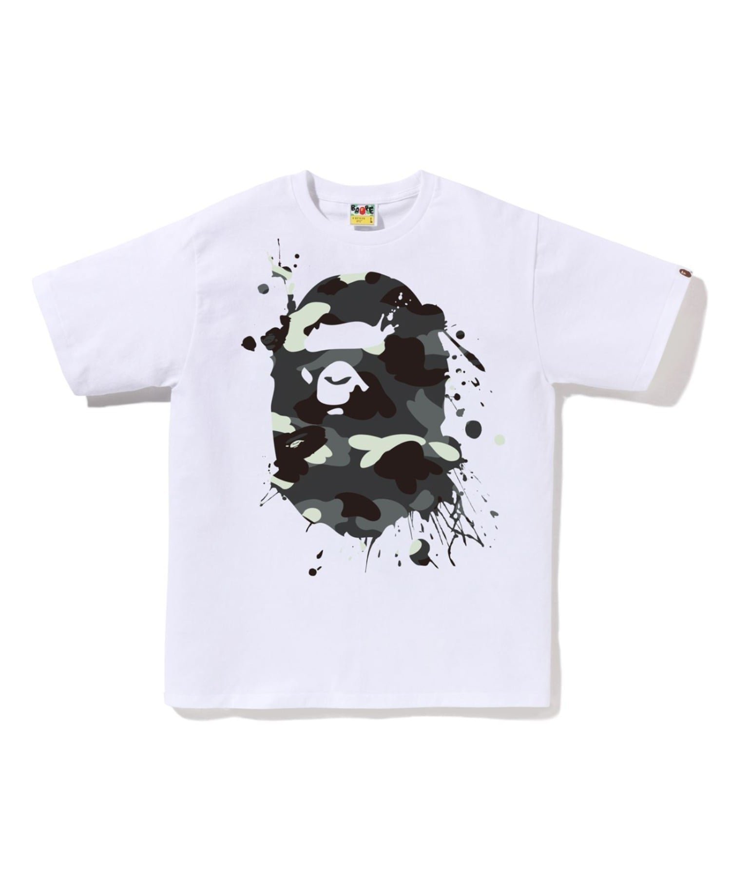 【ア ベイシング エイプ/A BATHING APE】のCITY CAMO PAINTING APE HEAD TEE インテリア・キッズ・メンズ・レディースファッション・服の通販 founy(ファニー) 　ファッション　Fashion　レディースファッション　Fashion for Women　インナー　Innerwear　ショート　Short, Short Length　スリーブ　Sleeve, Long Sleeve / Short Sleeve　フロント　Front, Front Design　プリント　Print, Printed Pattern　WHITE|ID: prp329100004753581 ipo3291000000035230846