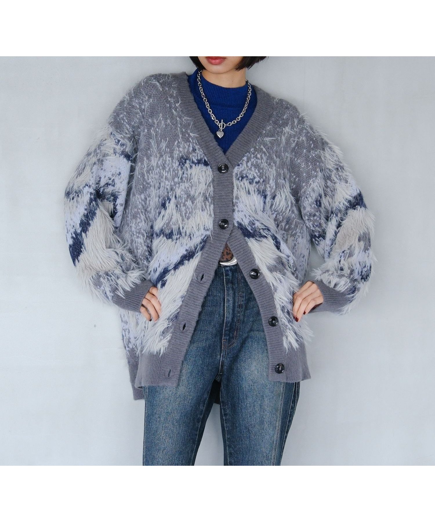 【ページボーイ/PAGEBOY】のランドスケープシャギーカーディガン インテリア・キッズ・メンズ・レディースファッション・服の通販 founy(ファニー) 　ファッション　Fashion　レディースファッション　Fashion for Women　トップス・カットソー　Cut & Sew Tops　カーディガン・羽織り　Layered Style Cardigans　ジャケット　Jacket, Outerwear　スウェット / スエット　Sweatshirt, Sweatwear　グレー15|ID: prp329100004753635 ipo3291000000034523269