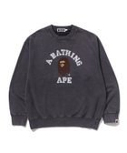 【ア ベイシング エイプ/A BATHING APE】のGARMENT DYE COLLEGE RELAXED FIT CREWNECK SWEATSHIRT 人気、トレンドファッション・服の通販 founy(ファニー) ファッション Fashion レディースファッション Fashion for Women トップス・カットソー Cut & Sew Tops シャツ・ブラウス・オフィスカジュアル Elegant Blouses & Button-Ups レディースパーカー・カジュアルフーディー Casual Hoodies & Sweatshirts ロングTシャツ・Tシャツ Longline T-Shirts & Tees スウェット・クルーネックトップス Sweatshirts & Crewnecks / Relaxed Fit Sweat Tops フロント Front, Front Design プリント Print, Printed Pattern ヴィンテージ Vintage Style thumbnail CHARCOAL|ID: prp329100004753654 ipo3291000000034937364