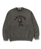 【ア ベイシング エイプ/A BATHING APE】のGARMENT DYE COLLEGE RELAXED FIT CREWNECK SWEATSHIRT 人気、トレンドファッション・服の通販 founy(ファニー) ファッション Fashion レディースファッション Fashion for Women トップス・カットソー Cut & Sew Tops シャツ・ブラウス・オフィスカジュアル Elegant Blouses & Button-Ups レディースパーカー・カジュアルフーディー Casual Hoodies & Sweatshirts ロングTシャツ・Tシャツ Longline T-Shirts & Tees スウェット・クルーネックトップス Sweatshirts & Crewnecks / Relaxed Fit Sweat Tops フロント Front, Front Design プリント Print, Printed Pattern ヴィンテージ Vintage Style thumbnail OLIVE DRAB|ID: prp329100004753654 ipo3291000000034937365