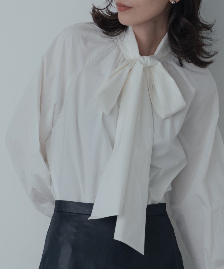 【インディヴィ/INDIVI】のタイプライター2Wayボウタイブラウス 人気、トレンドファッション・服の通販 founy(ファニー) 　ファッション　Fashion　レディースファッション　Fashion for Women　トップス・カットソー　Cut & Sew Tops　シャツ・ブラウス・オフィスカジュアル　Elegant Blouses & Button-Ups　シンプル　Simple, Minimal　スリーブ　Sleeve, Long Sleeve / Short Sleeve　タイプライター　Typewriter Fabric, Crisp Cotton　デニム　Denim, Jeans Material　トレンド　Trend, Trending Now　エレガント 上品　Elegant　 other-1|ID: prp329100004753655 ipo3291000000035171737