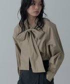 【インディヴィ/INDIVI】のタイプライター2Wayボウタイブラウス 人気、トレンドファッション・服の通販 founy(ファニー) ファッション Fashion レディースファッション Fashion for Women トップス・カットソー Cut & Sew Tops シャツ・ブラウス・オフィスカジュアル Elegant Blouses & Button-Ups シンプル Simple, Minimal スリーブ Sleeve, Long Sleeve / Short Sleeve タイプライター Typewriter Fabric, Crisp Cotton デニム Denim, Jeans Material トレンド Trend, Trending Now エレガント 上品 Elegant thumbnail カーキ|ID: prp329100004753655 ipo3291000000035171740