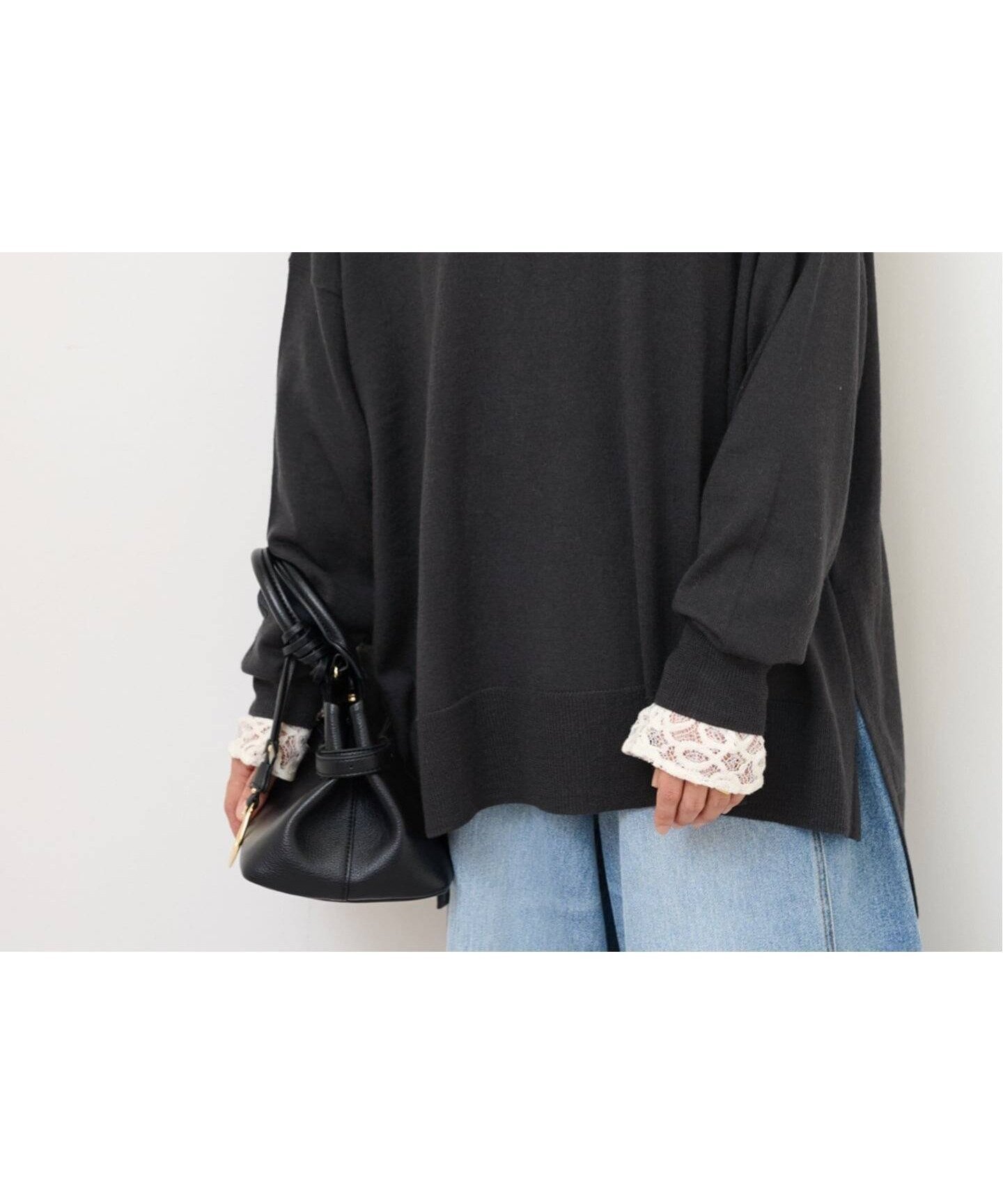 【ジャーナルスタンダード レリューム/JOURNAL STANDARD relume】の《一部WEB限定追加3》BiellaYarnワイドクルーネックプルオーバー インテリア・キッズ・メンズ・レディースファッション・服の通販 founy(ファニー) ファッション Fashion レディースファッション Fashion for Women トップス・カットソー Cut & Sew Tops カジュアルプルオーバー・ニットトップス Pullovers & Knit Tops / Casual Pullovers インナー Innerwear カーディガン Cardigan, Knitwear スリット Slit, Slit Detail タートルネック Turtleneck, High Neck ダウン Down, Puffer デニム Denim, Jeans Material ロング Long, Long-Length ワイド Wide, Wide Fit 2025年 2025 2025-2026秋冬・A/W Autumn/Winter 2025–26 AW25–26 グレー|ID: prp329100004753703 ipo3291000000034482903