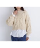 【ナチュラル ビューティー ベーシック/NATURAL BEAUTY BASIC】のクロップドビッグケーブルニット アイボリー1|ID: prp329100004753777 ipo3291000000034450569