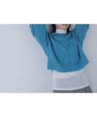 【ナチュラル ビューティー ベーシック/NATURAL BEAUTY BASIC】のクロップドビッグケーブルニット ターコイズブルー|ID: prp329100004753777 ipo3291000000034450570
