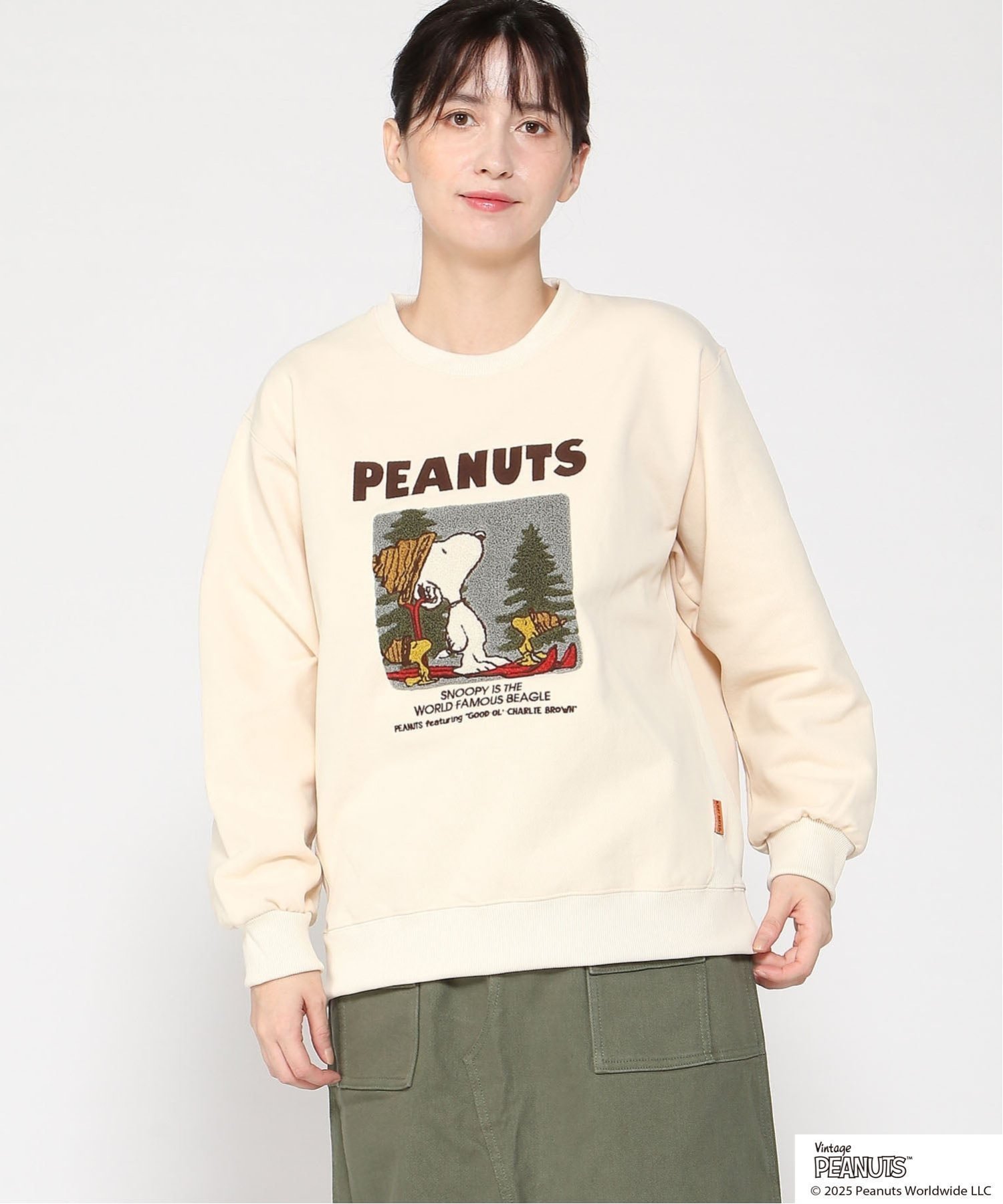 【クリフメイヤー/KRIFF MAYER】のサガラ刺繍スヌーピー裏起毛スウェット インテリア・キッズ・メンズ・レディースファッション・服の通販 founy(ファニー)  ファッション Fashion レディースファッション Fashion for Women トップス・カットソー Cut & Sew Tops レディースパーカー・カジュアルフーディー Casual Hoodies & Sweatshirts スウェット・クルーネックトップス Sweatshirts & Crewnecks / Relaxed Fit Sweat Tops キャラクター Character, Licensed Characters スウェット / スエット Sweatshirt, Sweatwear モコモコ Fuzzy, Fluffy NATURAL|ID: prp329100004753883 ipo3291000000034385821