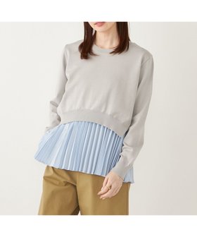 【シップス フォー ウィメン/SHIPS】 SHIPS Colors 手洗い可能 ヘムプリーツ ドッキング ニット人気、トレンドファッション・服の通販 founy(ファニー) ファッション Fashion レディースファッション Fashion for Women トップス・カットソー Cut & Sew Tops ニット Knit Tops & Sweaters シンプル Simple, Minimal ドッキング Docking, Mixed Material プリーツ Pleats, Pleated ボトム Bottoms, Lower Wear メンズ Men's, Menswear アウトレット Outlet / Clearance エレガント 上品 Elegant ビジネス 仕事 通勤 Business / Work / Commuting 2025年 2025 2025春夏・S/S Spring/Summer 2025 SS25 |ID:prp329100004753885