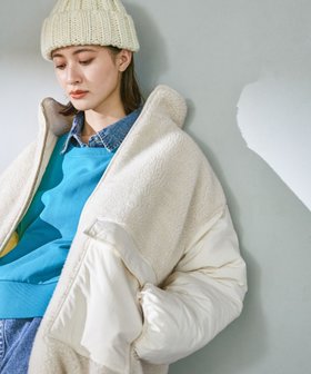 【ラコレ/LAKOLE】の異素材スタンドボアブルゾン 人気、トレンドファッション・服の通販 founy(ファニー) ファッション Fashion レディースファッション Fashion for Women アウター Coat / Outerwear Collection ブルゾンジャケット・スポーティアウター Blouson Jackets インナー Innerwear シンプル Simple, Minimal ジップ Zip, Zipper トレンド Trend, Trending Now ポケット Pocket, Pocket Detail ロング Long, Long-Length 軽量 Lightweight, Ultra Light 防寒 Cold Protection, Winter-Ready |ID:prp329100004753909