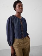 【バナナリパブリック ファクトリーストア/BANANA REPUBLIC FACTORY STORE】のBANANA REPUBLIC FACTORY STORE デニム オープンタイフロントトップ DARK_WASH|ID: prp329100004753911 ipo3291000000034386022