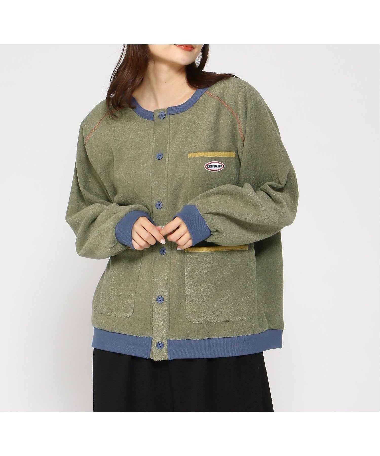 【クリフメイヤー/KRIFF MAYER】のブークレ カーデ インテリア・キッズ・メンズ・レディースファッション・服の通販 founy(ファニー)  ファッション Fashion レディースファッション Fashion for Women A/W・秋冬 Autumn/Winter KHAKI|ID: prp329100004753912 ipo3291000000034386035