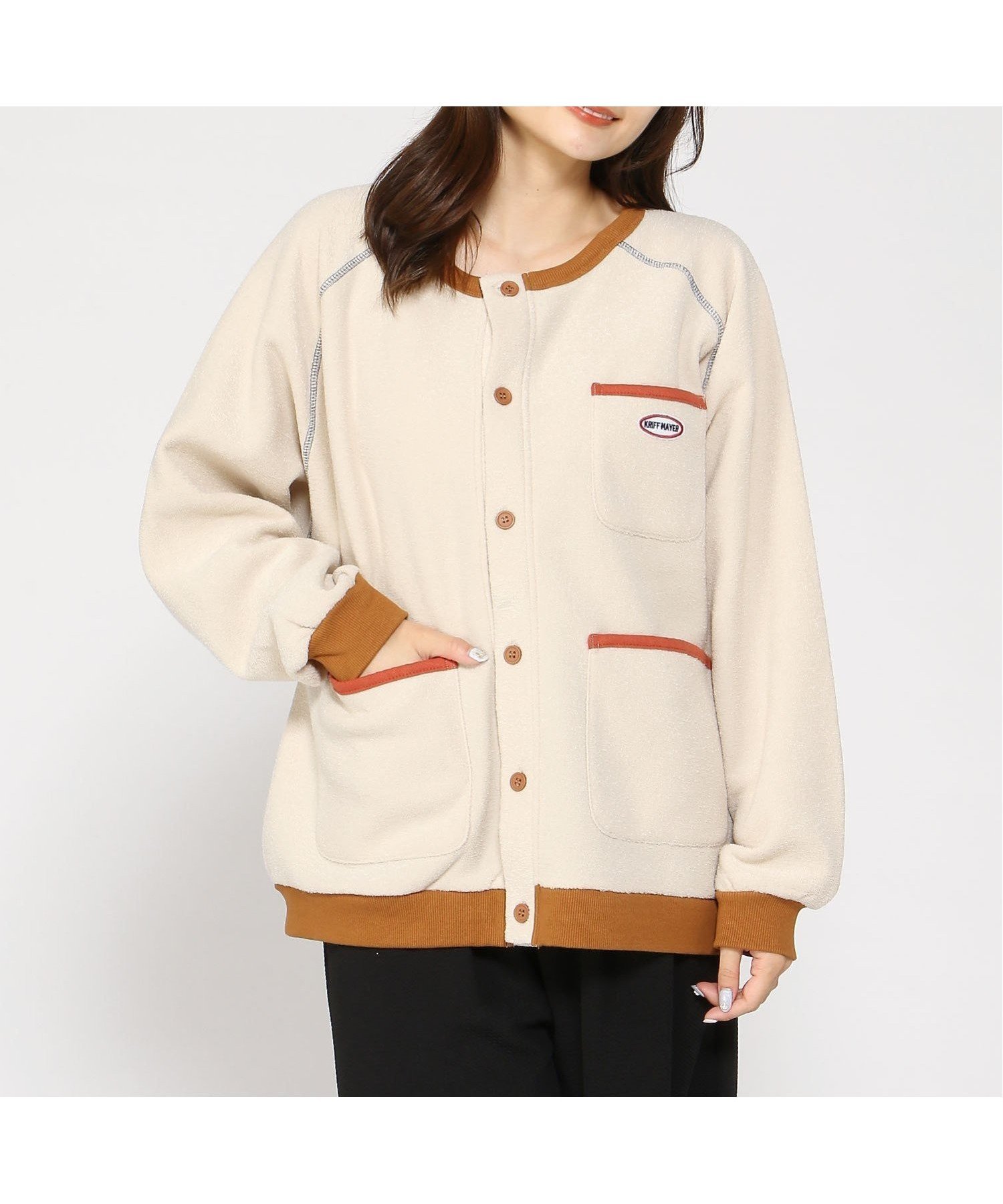 【クリフメイヤー/KRIFF MAYER】のブークレ カーデ インテリア・キッズ・メンズ・レディースファッション・服の通販 founy(ファニー)  ファッション Fashion レディースファッション Fashion for Women A/W・秋冬 Autumn/Winter S/BEIGE|ID: prp329100004753912 ipo3291000000034386036