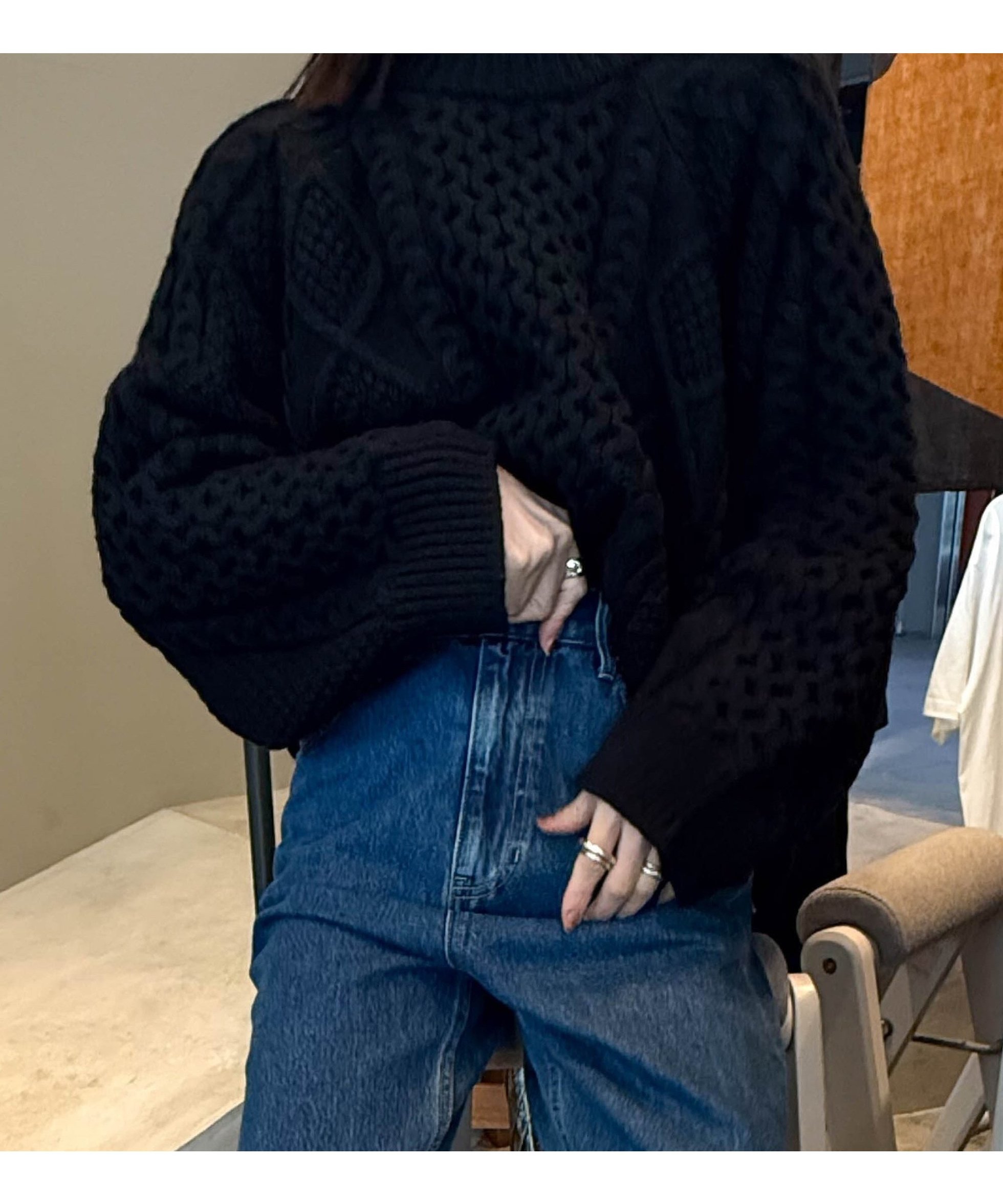 【セレクトモカ/SELECT MOCA】の累計販売数20,000枚突破!/ヴィンテージライクケーブルニット【bySON】 インテリア・キッズ・メンズ・レディースファッション・服の通販 founy(ファニー) ファッション Fashion レディースファッション Fashion for Women トップス・カットソー Cut & Sew Tops ニット Knit Tops & Sweaters ヴィンテージ Vintage Style カーゴパンツ Cargo Pants, Utility Pants シンプル Simple, Minimal スラックス Slacks, Dress Pants タイトスカート Pencil Skirt, Tight Skirt デニム Denim, Jeans Material ルーズ Loose, Oversized 冬 Winter / This Winter おすすめ Recommended / Our Picks ブラック-04|ID: prp329100004753925 ipo3291000000034811588
