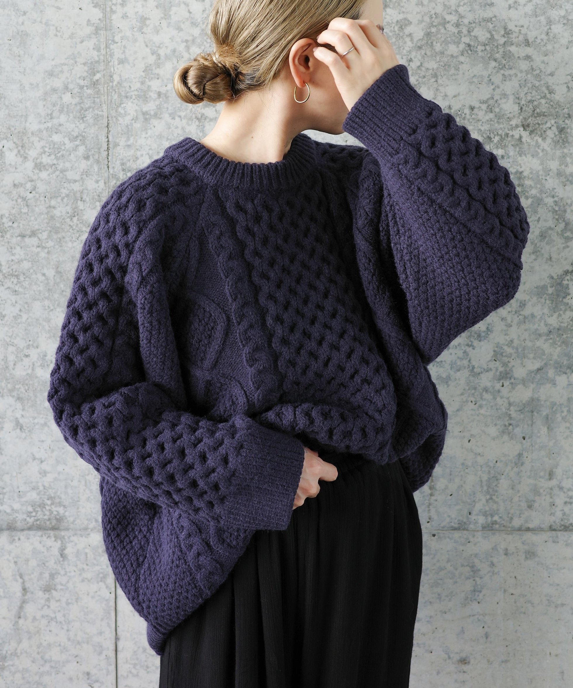 【セレクトモカ/SELECT MOCA】の累計販売数20,000枚突破!/ヴィンテージライクケーブルニット【bySON】 インテリア・キッズ・メンズ・レディースファッション・服の通販 founy(ファニー) ファッション Fashion レディースファッション Fashion for Women トップス・カットソー Cut & Sew Tops ニット Knit Tops & Sweaters ヴィンテージ Vintage Style カーゴパンツ Cargo Pants, Utility Pants シンプル Simple, Minimal スラックス Slacks, Dress Pants タイトスカート Pencil Skirt, Tight Skirt デニム Denim, Jeans Material ルーズ Loose, Oversized 冬 Winter / This Winter おすすめ Recommended / Our Picks ネイビー-06|ID: prp329100004753925 ipo3291000000034811589