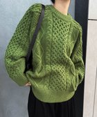 【セレクトモカ/SELECT MOCA】の累計販売数20,000枚突破!/ヴィンテージライクケーブルニット【bySON】 人気、トレンドファッション・服の通販 founy(ファニー) ファッション Fashion レディースファッション Fashion for Women トップス・カットソー Cut & Sew Tops ニット Knit Tops & Sweaters ヴィンテージ Vintage Style カーゴパンツ Cargo Pants, Utility Pants シンプル Simple, Minimal スラックス Slacks, Dress Pants タイトスカート Pencil Skirt, Tight Skirt デニム Denim, Jeans Material ルーズ Loose, Oversized 冬 Winter / This Winter おすすめ Recommended / Our Picks thumbnail グリーン-03|ID: prp329100004753925 ipo3291000000034811595