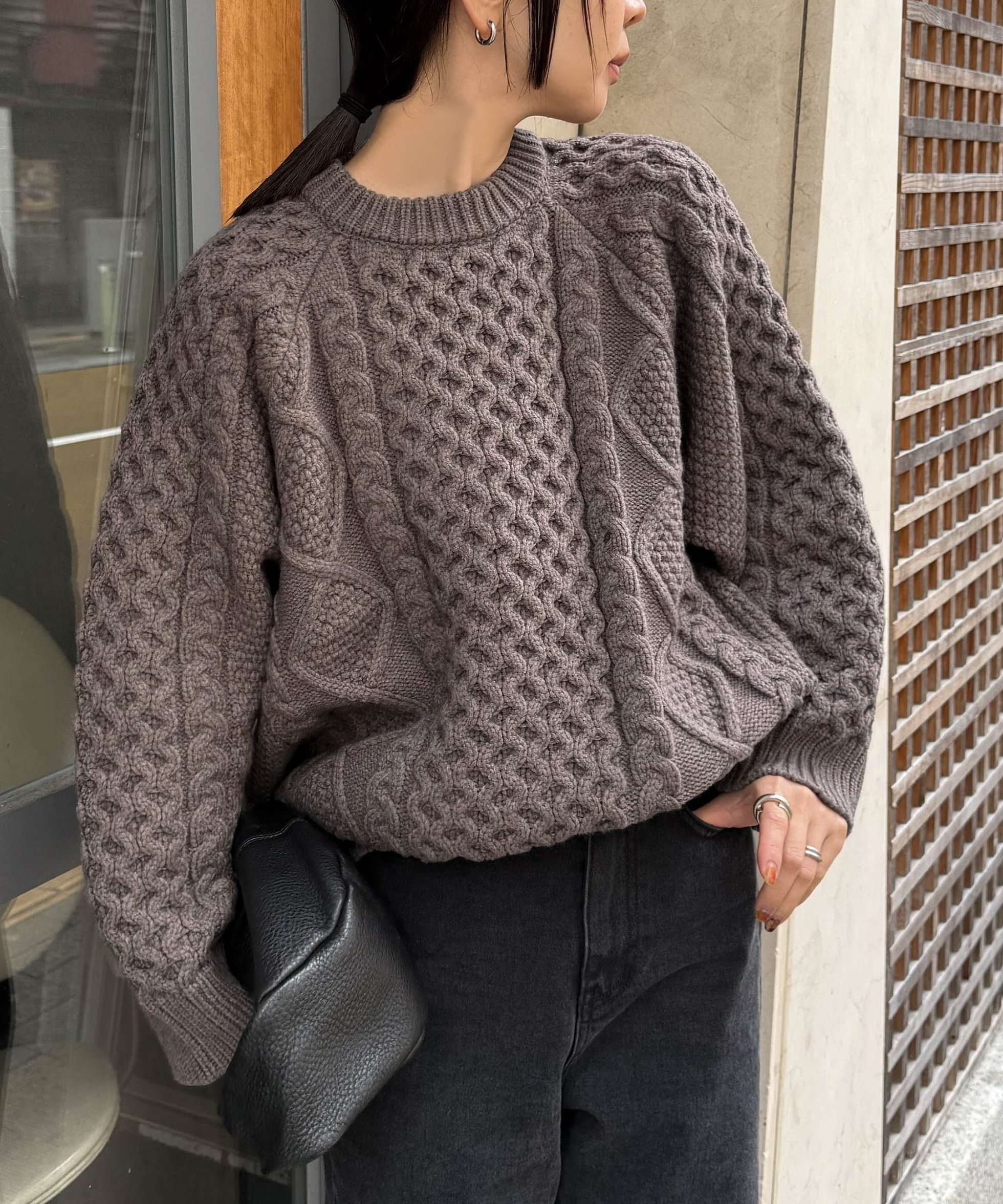 【セレクトモカ/SELECT MOCA】の累計販売数20,000枚突破!/ヴィンテージライクケーブルニット【bySON】 インテリア・キッズ・メンズ・レディースファッション・服の通販 founy(ファニー) ファッション Fashion レディースファッション Fashion for Women トップス・カットソー Cut & Sew Tops ニット Knit Tops & Sweaters ヴィンテージ Vintage Style カーゴパンツ Cargo Pants, Utility Pants シンプル Simple, Minimal スラックス Slacks, Dress Pants タイトスカート Pencil Skirt, Tight Skirt デニム Denim, Jeans Material ルーズ Loose, Oversized 冬 Winter / This Winter おすすめ Recommended / Our Picks ブラウン-08|ID: prp329100004753925 ipo3291000000034811601