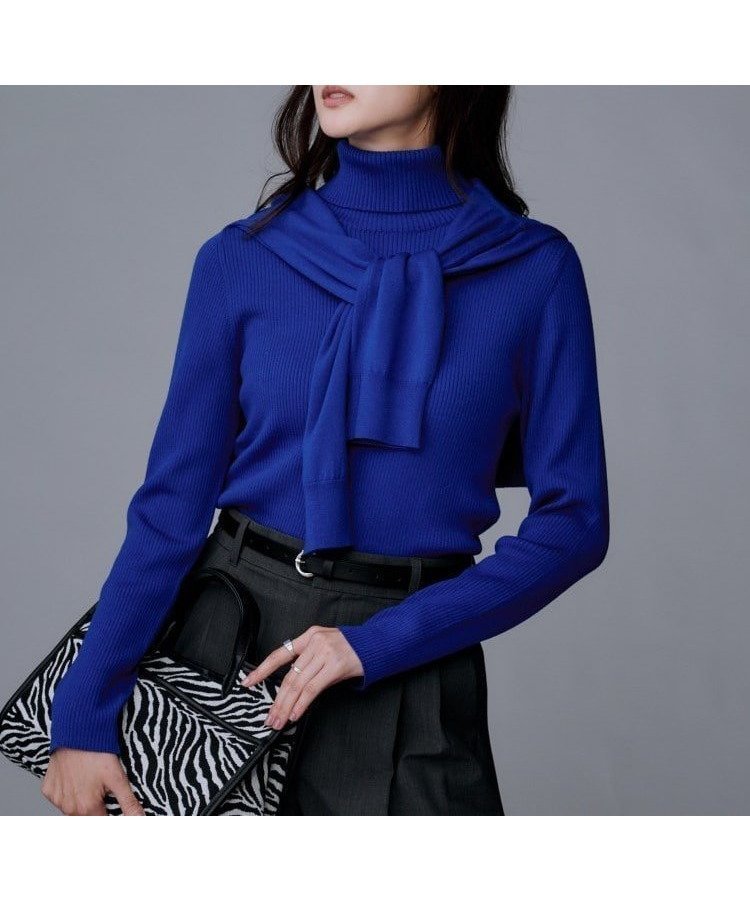 【アンタイトル/UNTITLED】の【洗える/アンサンブル可能/ウール100%】リブタートルネックウールニット インテリア・キッズ・メンズ・レディースファッション・服の通販 founy(ファニー)  ファッション Fashion レディースファッション Fashion for Women トップス・カットソー Cut & Sew Tops ニット Knit Tops & Sweaters アンサンブルニット Knit Ensembles & Twin Sets タートルネック・ハイネックトップス Turtlenecks & High-Neck Tops おすすめ Recommended / Our Picks アンサンブル Ensemble Set コンパクト Compact, Small Size ジャケット Jacket, Outerwear タートルネック Turtleneck, High Neck ボトム Bottoms, Lower Wear 洗える Machine Washable ブルー|ID: prp329100004753964 ipo3291000000034386501