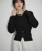【アダム エ ロペ/ADAM ET ROPE'】の【WEB限定】キャミソールセットクロップドカーディガン ブラック(01)|ID: prp329100004753965 ipo3291000000034820964