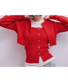 【アダム エ ロペ/ADAM ET ROPE'】の【WEB限定】キャミソールセットクロップドカーディガン レッド(60)|ID: prp329100004753965 ipo3291000000034820968