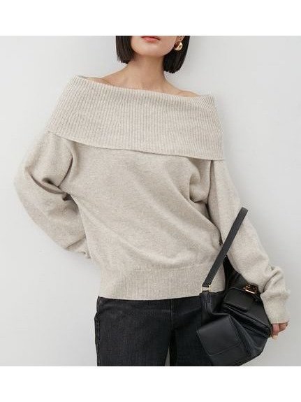 【ミラオーウェン/Mila Owen】のピュアウールルーズ2wayオフショルニット 人気、トレンドファッション・服の通販 founy(ファニー) 　ファッション　Fashion　レディースファッション　Fashion for Women　トップス・カットソー　Cut & Sew Tops　ニット　Knit Tops & Sweaters　エレガント 上品　Elegant　スマート　Smart, Elegant　メランジ　Melange, Mixed Yarn　ルーズ　Loose, Oversized　 other-1|ID: prp329100004754401 ipo3291000000034389852