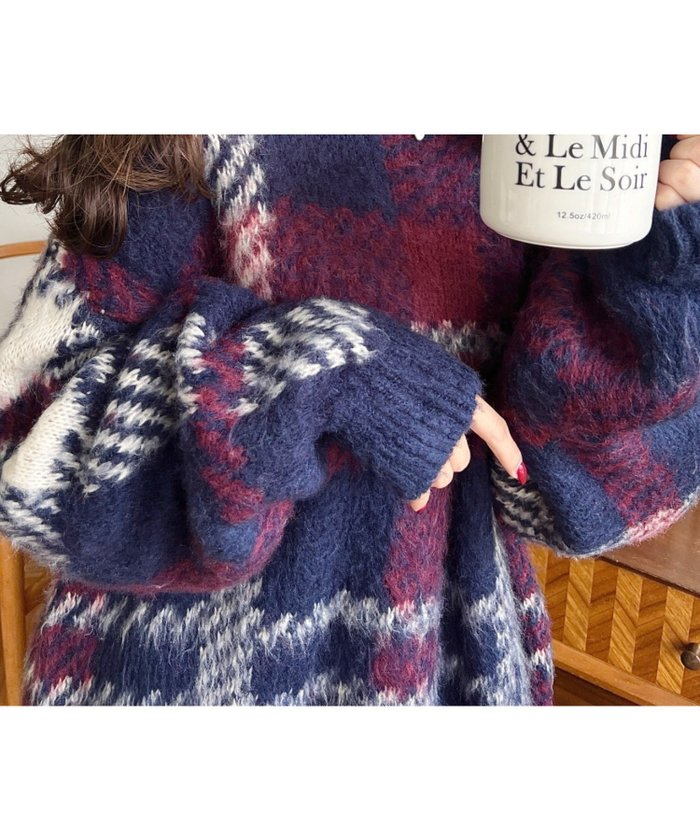 【モーメントプラス/moment+ / MEN】の3Gビッグチェックジャガードシャギーニットプルオーバー インテリア・キッズ・メンズ・レディースファッション・服の通販 founy(ファニー) https://founy.com/ ファッション Fashion メンズファッション Fashion for Men トップス・カットソー Cut & Sew Tops ニット・セーター / 定番トップス Knit Tops & Sweaters アクリル Acrylic Material ガーリー Girly, Feminine Style サテン Satin, Glossy Fabric シンプル Simple, Minimal スタイリッシュ Stylish, Fashionable チェック Check, Plaid, Tartan チュール Tulip, Tulip Motif デニム Denim, Jeans Material トレンド Trend, Trending Now ビッグ Big, Oversized フェミニン Feminine, Girly ベーシック Basic, Essential ミニスカート Mini Skirt, Short Skirt 再入荷 Restock / Back in Stock プチプライス・低価格 Affordable / Budget Price おすすめ Recommended / Our Picks エレガント 上品 Elegant |ID: prp329100004754412 ipo3291000000034648455