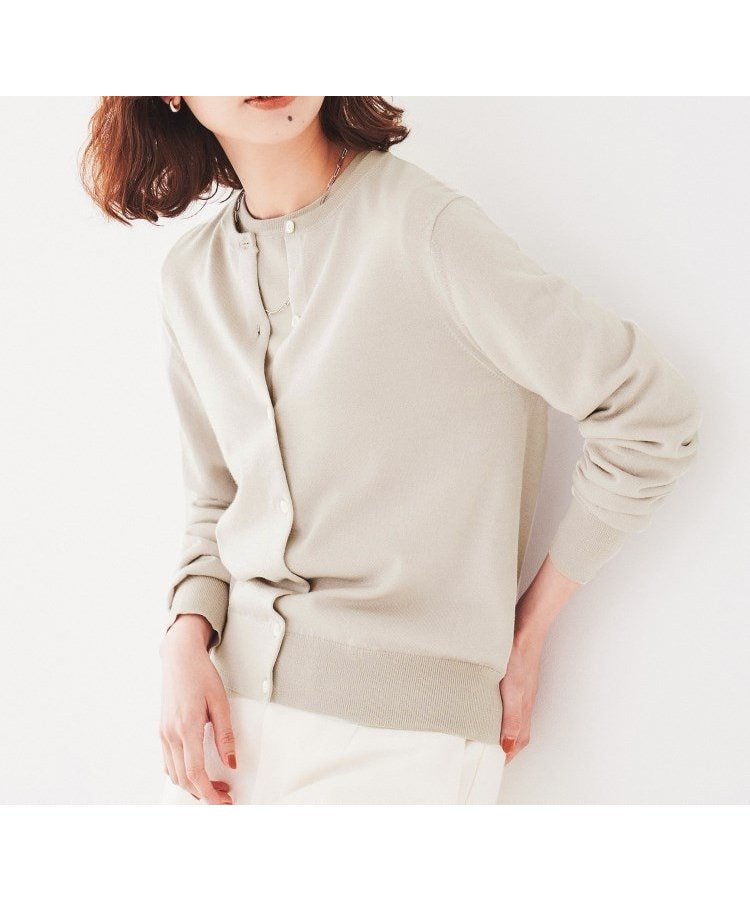 【アンタイトル/UNTITLED】のウール クルーネックニットカーディガン インテリア・キッズ・メンズ・レディースファッション・服の通販 founy(ファニー)  ファッション Fashion レディースファッション Fashion for Women トップス・カットソー Cut & Sew Tops ニット Knit Tops & Sweaters カーディガン・羽織り Layered Style Cardigans アンサンブル Ensemble Set カーディガン Cardigan, Knitwear コンパクト Compact, Small Size スマート Smart, Elegant 定番 Standard, Basic Item ベーシック Basic, Essential ボトム Bottoms, Lower Wear ワイド Wide, Wide Fit おすすめ Recommended / Our Picks グレージュ|ID: prp329100004754437 ipo3291000000034390093