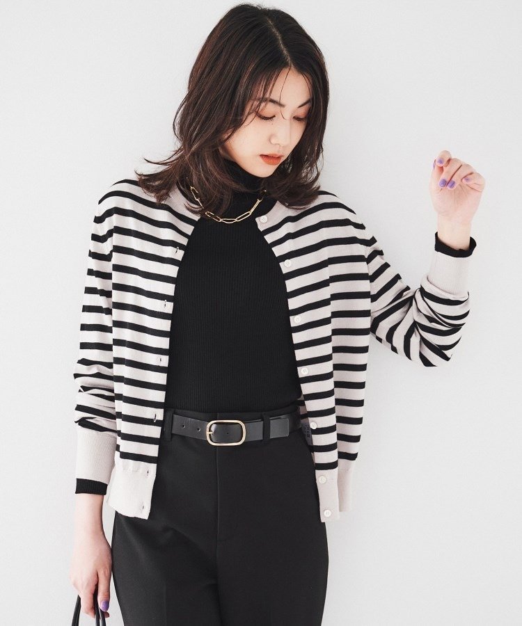 【アンタイトル/UNTITLED】のウール クルーネックニットカーディガン インテリア・キッズ・メンズ・レディースファッション・服の通販 founy(ファニー)  ファッション Fashion レディースファッション Fashion for Women トップス・カットソー Cut & Sew Tops ニット Knit Tops & Sweaters カーディガン・羽織り Layered Style Cardigans アンサンブル Ensemble Set カーディガン Cardigan, Knitwear コンパクト Compact, Small Size スマート Smart, Elegant 定番 Standard, Basic Item ベーシック Basic, Essential ボトム Bottoms, Lower Wear ワイド Wide, Wide Fit おすすめ Recommended / Our Picks グレージュ|ID: prp329100004754437 ipo3291000000034390096