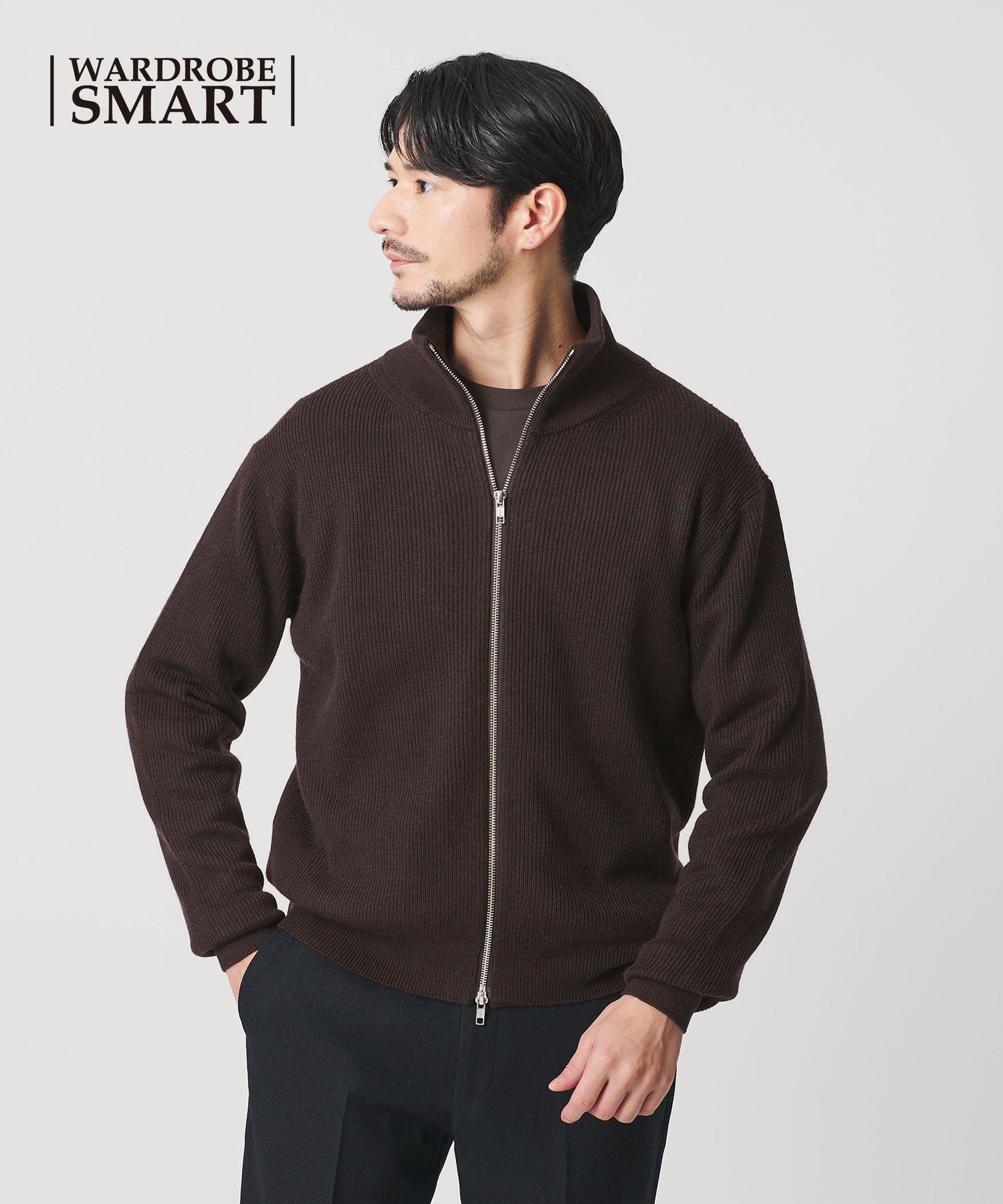 【ビューティ&ユース ユナイテッドアローズ/BEAUTY&YOUTH / UNITED ARROWS / MEN】の【WEB限定 WARDROBE SMART】ウォッシャブル ドライバーズジャケット インテリア・キッズ・メンズ・レディースファッション・服の通販 founy(ファニー) 　ファッション　Fashion　メンズファッション　Fashion for Men　アクリル　Acrylic Material　ウォッシャブル　Machine Washable　畦　Ribbed Knit　スタンダード　Standard, Basic　スマート　Smart, Elegant　トレンド　Trend, Trending Now　ファブリック　Fabric, Textile　ベーシック　Basic, Essential　ミックス　Mix, Mixed Style　レギュラー　Regular, Standard Fit　冬　Winter / This Winter　おすすめ　Recommended / Our Picks　クリスマス X'mas　Christmas / X'mas　ホリデーシーズン　Holiday Season　ギフト プレゼント　Gift / Present　ビジネス 仕事 通勤　Business / Work / Commuting　DK.BROWN|ID: prp329100004754510 ipo3291000000034704501