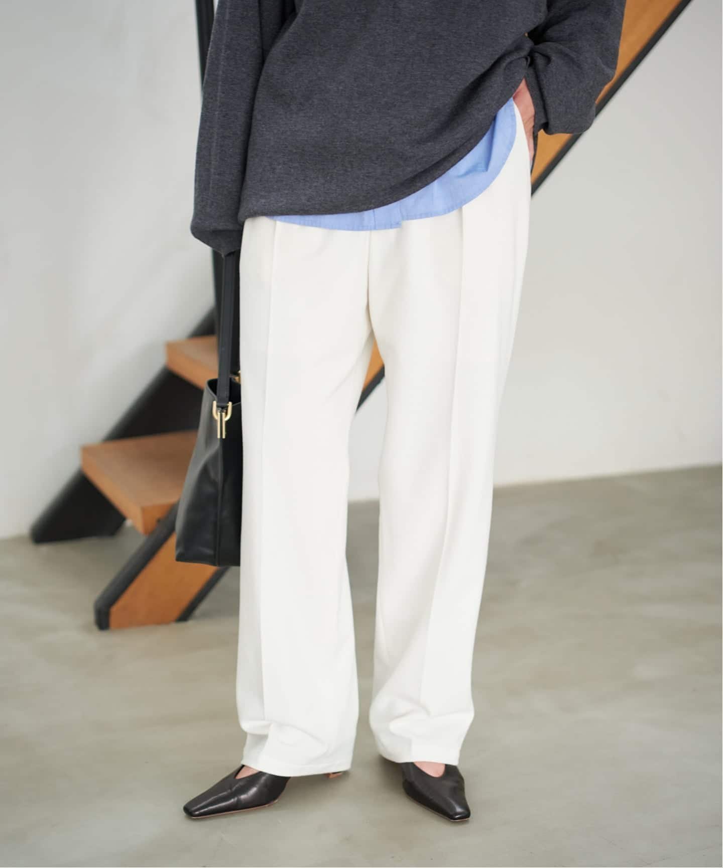 【スピック&スパン/Spick & Span】の《手洗い可》起毛タックテーパードパンツ インテリア・キッズ・メンズ・レディースファッション・服の通販 founy(ファニー) ファッション Fashion レディースファッション Fashion for Women パンツ Pants & Trousers シューズ Shoes, Footwear ショート Short, Short Length シンプル Simple, Minimal スマート Smart, Elegant バランス Balance, Style Balance フラット Flat, Flat Shoes リラックス Relax, Relaxed Fit A/W・秋冬 Autumn/Winter エレガント 上品 Elegant ビジネス 仕事 通勤 Business / Work / Commuting ホワイト A|ID: prp329100004754513 ipo3291000000034677365