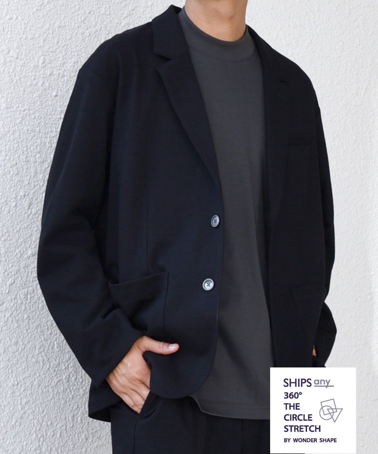 【シップス/SHIPS / MEN】のSHIPS any 360° THE CIRCLE STRETCH ウールライク ジャケット(セットアップ対応) インテリア・キッズ・メンズ・レディースファッション・服の通販 founy(ファニー) ファッション Fashion メンズファッション Fashion for Men セットアップ Matching Sets ジャカード/ジャガード Jacquard, Woven Pattern ジャケット Jacket, Outerwear ストレッチ Stretch, Stretchy Fabric セットアップ Set-Up, Coordinated Outfit なめらか Smooth, Silky Texture ピーチ Peach, Soft Touch フィット Fit, Slim Fit フラワー Flower, Floral ポケット Pocket, Pocket Detail リラックス Relax, Relaxed Fit A/W・秋冬 Autumn/Winter おすすめ Recommended / Our Picks エレガント 上品 Elegant ビジネス 仕事 通勤 Business / Work / Commuting ブラック|ID: prp329100004754515 ipo3291000000034497048