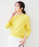 【アンタイトル/UNTITLED】の【配色カラー/アンサンブル可能】きれいめ七分袖ニット イエロー|ID: prp329100004754585 ipo3291000000034391105