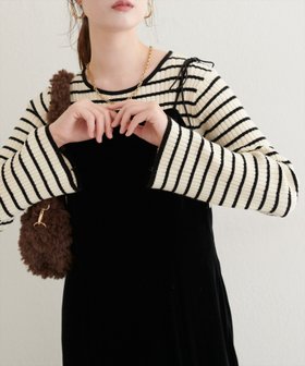 【ナチュラルクチュール/natural couture】のフレア袖配色リブニット 人気、トレンドファッション・服の通販 founy(ファニー) ファッション Fashion レディースファッション Fashion for Women トップス・カットソー Cut & Sew Tops ニット Knit Tops & Sweaters インナー Innerwear 今季 This Season, Current Season サロペット Overalls, Salopette シンプル Simple, Minimal ジャケット Jacket, Outerwear スリーブ Sleeve, Long Sleeve / Short Sleeve トレンド Trend, Trending Now フィット Fit, Slim Fit フレア Flare, Flared ボーダー Border, Stripe リブニット Rib Knit, Ribbed Knit 再入荷 Restock / Back in Stock おすすめ Recommended / Our Picks 2025年 2025 2025-2026秋冬・A/W Autumn/Winter 2025–26 AW25–26 |ID:prp329100004754635