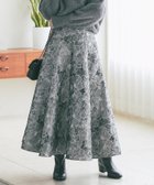 【ラブティックボンボン/La boutique BonBon】の【BonBonガールズセレクト・最強映えスカート】お花柄ジャガードスカート グレー|ID: prp329100004754675 ipo3291000000034597574