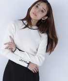 【ナチュラル ビューティー ベーシック/NATURAL BEAUTY BASIC】のバイカラーラインリブニット 人気、トレンドファッション・服の通販 founy(ファニー) ファッション Fashion レディースファッション Fashion for Women トップス・カットソー Cut & Sew Tops ニット Knit Tops & Sweaters おすすめ Recommended / Our Picks インナー Innerwear コンパクト Compact, Small Size ダブル Double, Double-Breasted モックネック Mock Neck, Short Turtleneck リブニット Rib Knit, Ribbed Knit thumbnail オフ×ブラック2|ID: prp329100004754821 ipo3291000000034547020