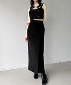 【ジュノア/JUNOAH】のウールライクビスチェ + ラップIラインスカート set ブラック|ID: prp329100004754822 ipo3291000000034466016