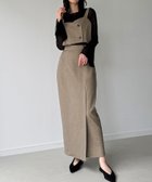 【ジュノア/JUNOAH】のウールライクビスチェ + ラップIラインスカート set ダークベージュ|ID: prp329100004754822 ipo3291000000034466020