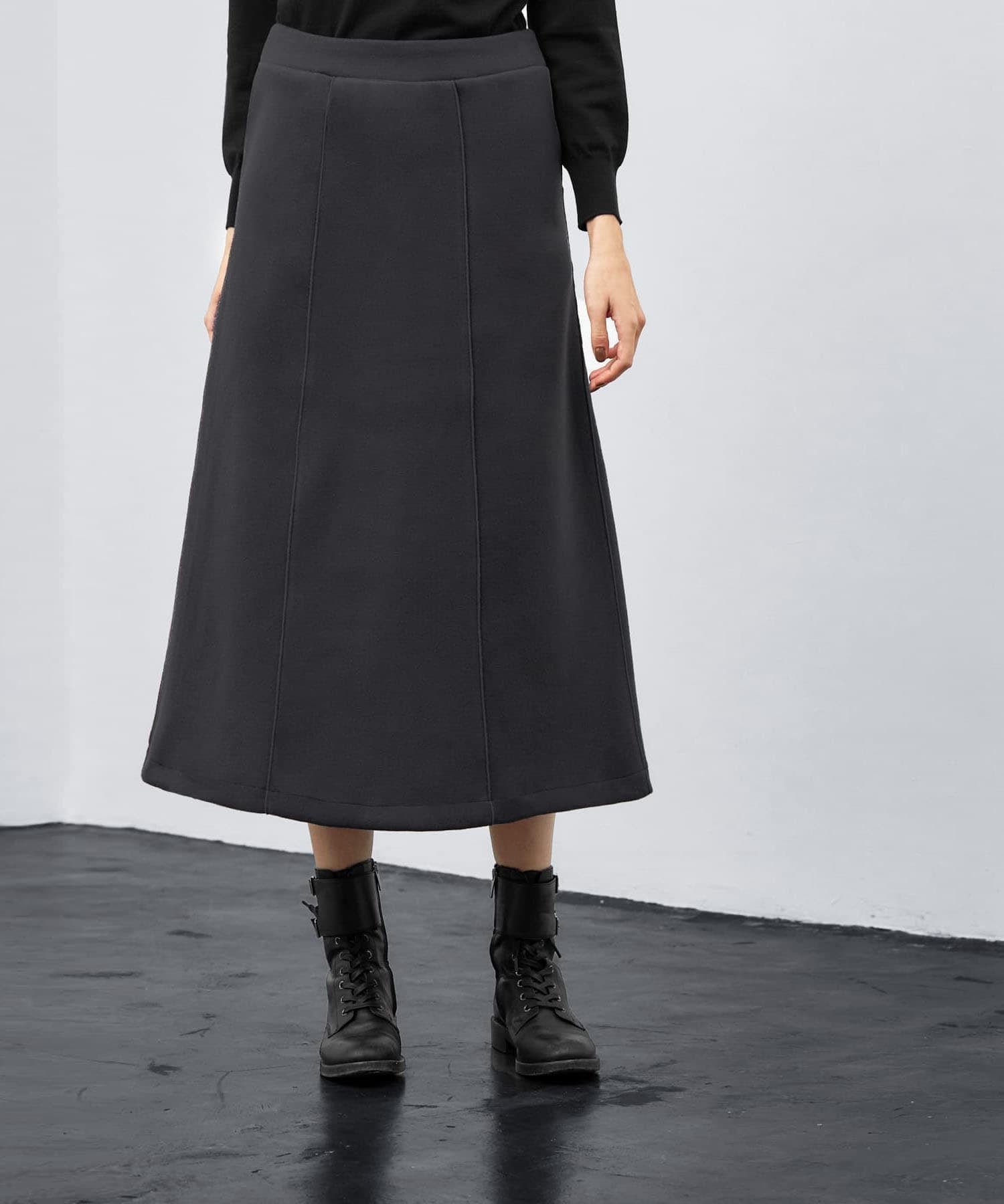 【スタイルデリ/STYLE DELI】のメルトン調Aラインスカート インテリア・キッズ・メンズ・レディースファッション・服の通販 founy(ファニー) 　ファッション　Fashion　レディースファッション　Fashion for Women　スカート　Skirts　Aライン・フレアスカート　A-Line & Flared Skirts　メルトン　Melton, Heavy Wool　チャコールグレー|ID: prp329100004754848 ipo3291000000035133213