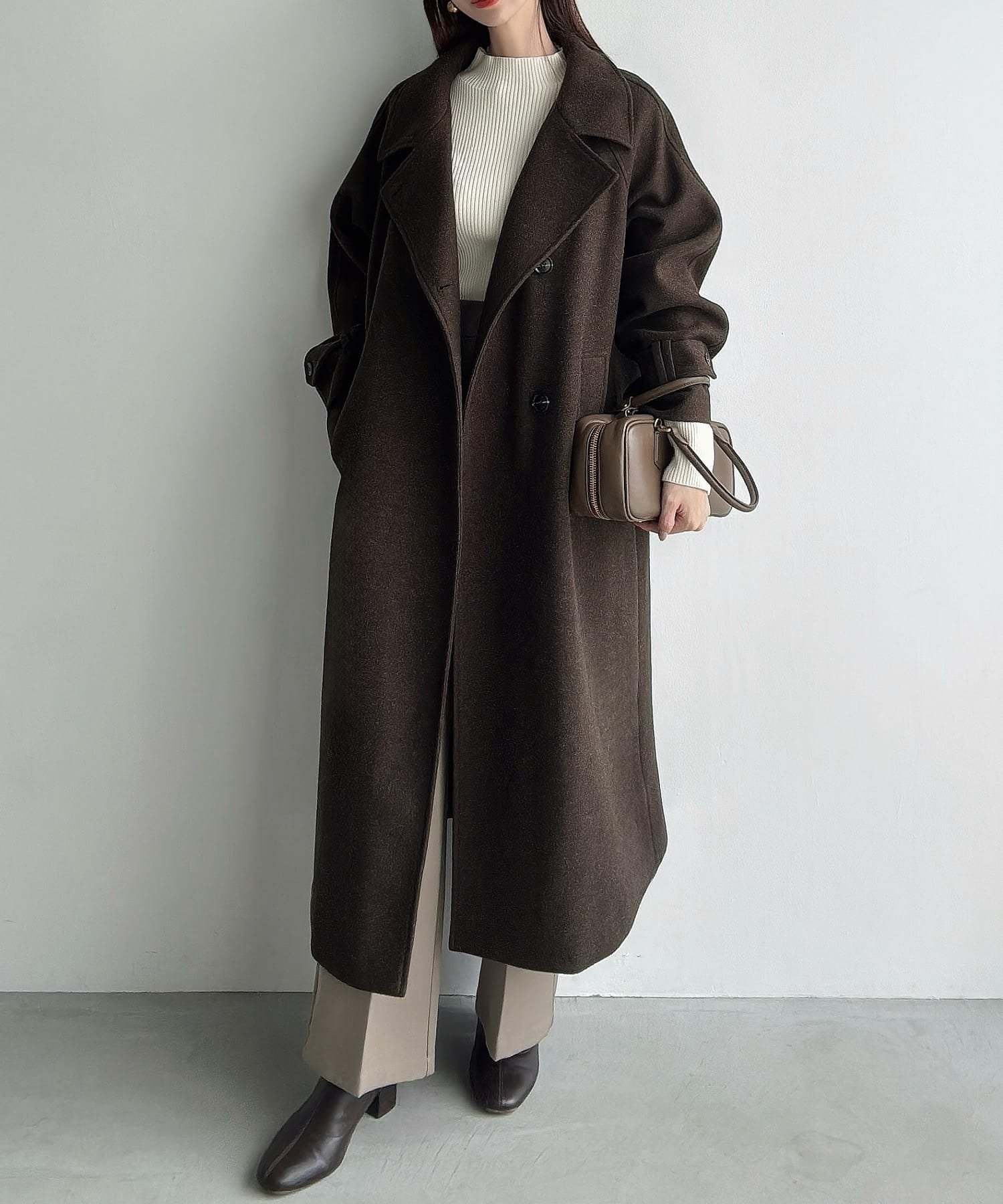 【ジュノア/JUNOAH】のMeiru 3wayカラーロングコート インテリア・キッズ・メンズ・レディースファッション・服の通販 founy(ファニー) 　ファッション　Fashion　レディースファッション　Fashion for Women　アウター　Coat / Outerwear Collection　コート・ロングコート・ピーコート　Long Coats, Peacoats & More　ロング　Long, Long-Length　ブラウン|ID: prp329100004754883 ipo3291000000034493852