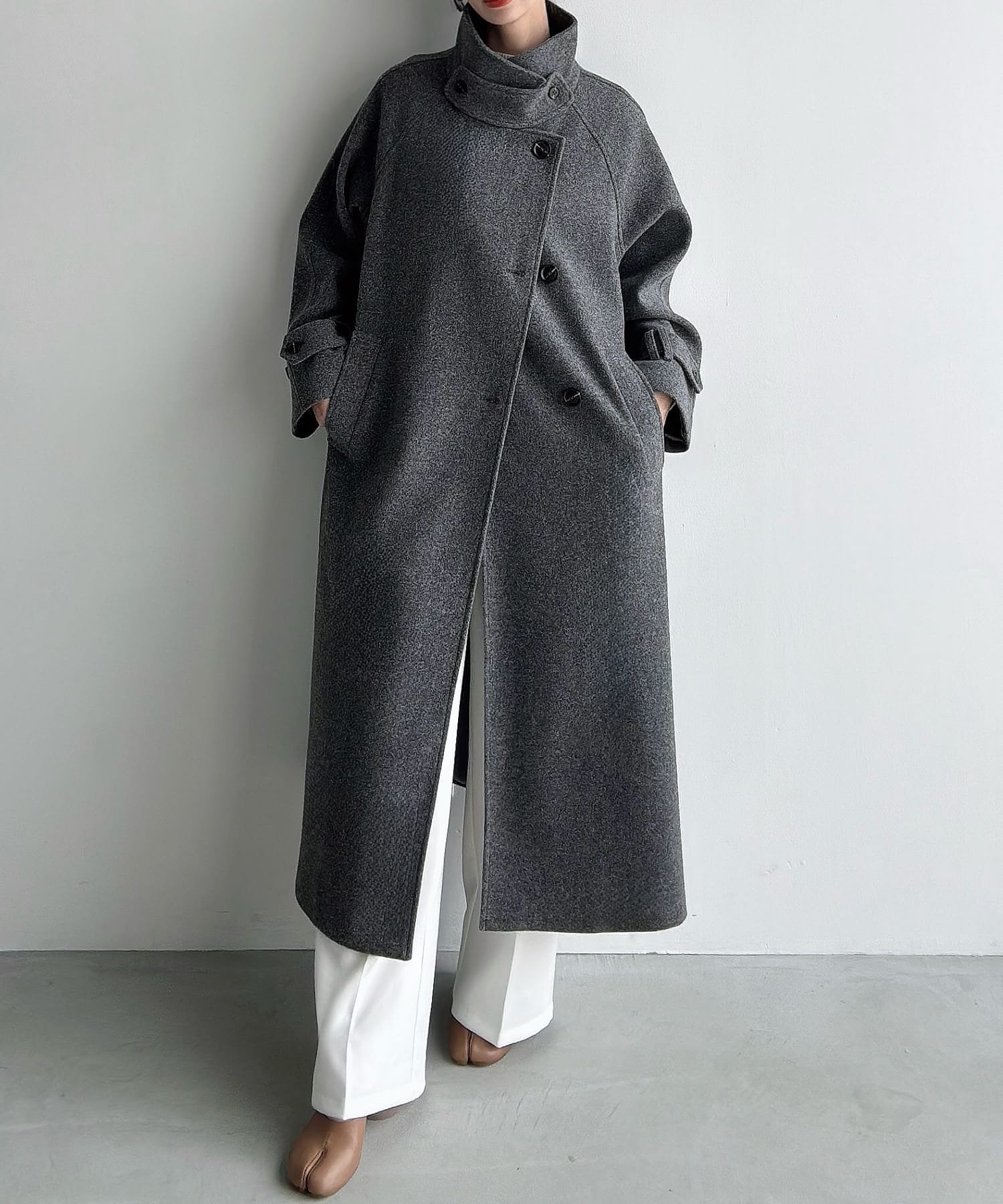 【ジュノア/JUNOAH】のMeiru 3wayカラーロングコート インテリア・キッズ・メンズ・レディースファッション・服の通販 founy(ファニー) 　ファッション　Fashion　レディースファッション　Fashion for Women　アウター　Coat / Outerwear Collection　コート・ロングコート・ピーコート　Long Coats, Peacoats & More　ロング　Long, Long-Length　ダークグレー|ID: prp329100004754883 ipo3291000000034493853