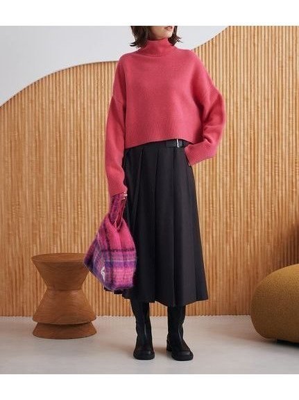 【ミラオーウェン/Mila Owen】のウールカシミヤタートルネックニット インテリア・キッズ・メンズ・レディースファッション・服の通販 founy(ファニー) 　ファッション　Fashion　レディースファッション　Fashion for Women　トップス・カットソー　Cut & Sew Tops　ニット　Knit Tops & Sweaters　タートルネック・ハイネックトップス　Turtlenecks & High-Neck Tops　シンプル　Simple, Minimal　スマート　Smart, Elegant　タートルネック　Turtleneck, High Neck　人気　Popular, Best Seller　ハイネック　High Neck, Mock Neck　バランス　Balance, Style Balance　ベーシック　Basic, Essential　ボトム　Bottoms, Lower Wear　メランジ　Melange, Mixed Yarn　PNK[066]|ID: prp329100004754884 ipo3291000000035153826