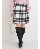 【ジェイ アンド シュプール/Re J&SUPURE】の起毛チェック柄台形ミニスカート 黒|ID: prp329100004754905 ipo3291000000034586868