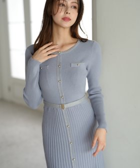 【ミッシュマッシュ/MISCH MASCH】のMM547404 ラメ配色ニットワンピース 人気、トレンドファッション・服の通販 founy(ファニー) ファッション Fashion レディースファッション Fashion for Women ワンピース Dresses ニットワンピース Knit Dresses フェミニン Feminine, Girly メタル Metal, Metal Parts エレガント 上品 Elegant |ID:prp329100004754927