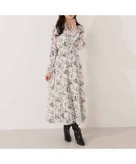 【プロポーション ボディドレッシング/PROPORTION BODY DRESSING】の花柄プリーツワンピース 人気、トレンドファッション・服の通販 founy(ファニー) ファッション Fashion レディースファッション Fashion for Women ワンピース Dresses おすすめ Recommended / Our Picks シフォン Chiffon, Lightweight Fabric スリーブ Sleeve, Long Sleeve / Short Sleeve フェミニン Feminine, Girly フリル Frill, Ruffle プリーツ Pleats, Pleated リボン Ribbon, Bow |ID:prp329100004754928