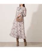 【プロポーション ボディドレッシング/PROPORTION BODY DRESSING】の花柄プリーツワンピース 人気、トレンドファッション・服の通販 founy(ファニー) ファッション Fashion レディースファッション Fashion for Women ワンピース Dresses おすすめ Recommended / Our Picks シフォン Chiffon, Lightweight Fabric スリーブ Sleeve, Long Sleeve / Short Sleeve フェミニン Feminine, Girly フリル Frill, Ruffle プリーツ Pleats, Pleated リボン Ribbon, Bow thumbnail グレージュ×ボルドー1|ID: prp329100004754928 ipo3291000000034392924