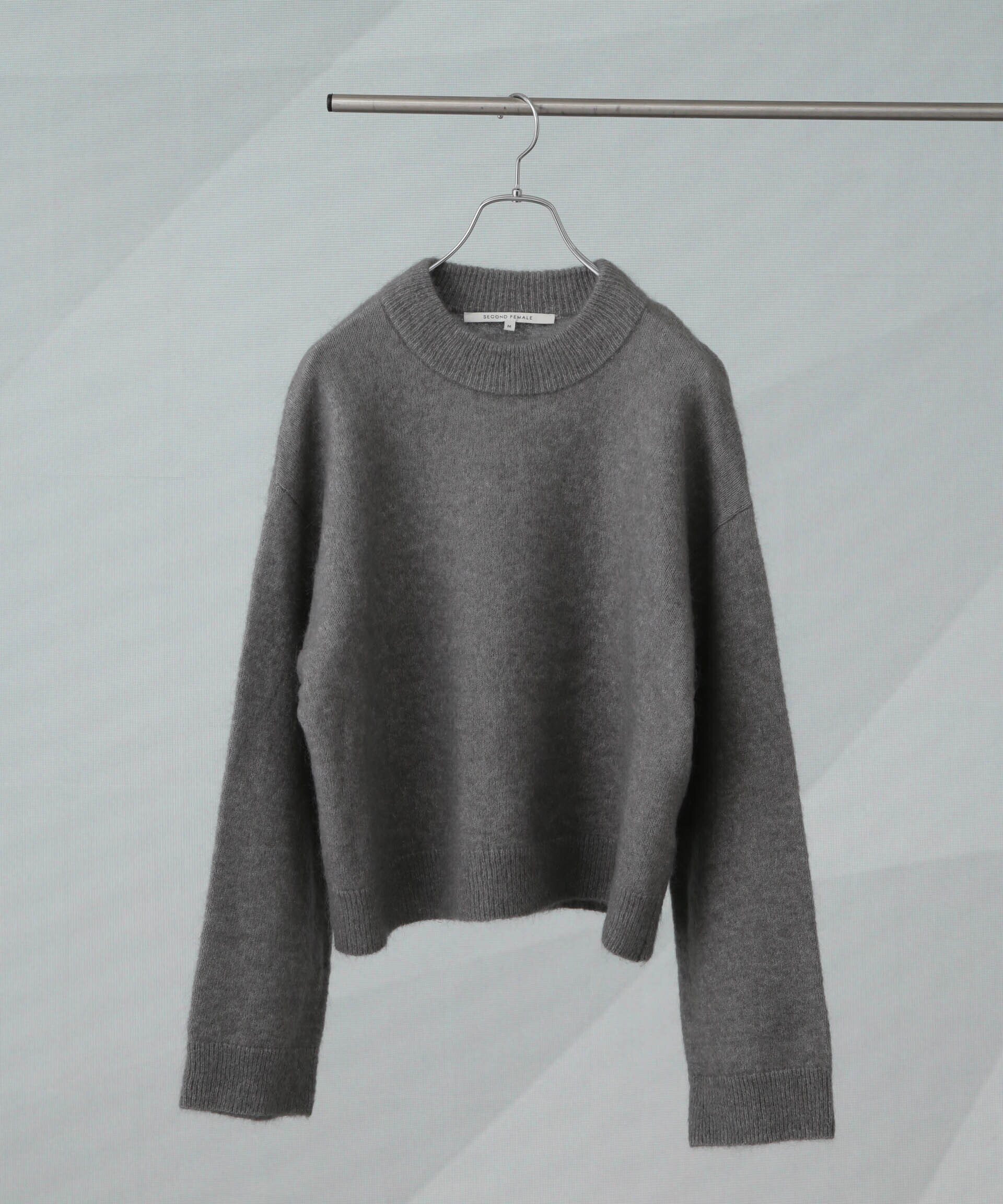 【ナノ ユニバース/nano universe】のSECOND FEMALE/Brook Knit DropShoulder O-Neck インテリア・キッズ・メンズ・レディースファッション・服の通販 founy(ファニー) 　ファッション　Fashion　レディースファッション　Fashion for Women　トップス・カットソー　Cut & Sew Tops　ニット　Knit Tops & Sweaters　ウォッシャブル　Machine Washable　クラシック　Classic, Timeless Style　コレクション　Collection, Seasonal Line　コンパクト　Compact, Small Size　ショルダー　Shoulder, Shoulder Strap　シンプル　Simple, Minimal　ドロップ　Drop Shoulder, Dropped Style　フェミニン　Feminine, Girly　フォルム　Silhouette, Form　リラックス　Relax, Relaxed Fit　2024年　2024　2024-2025秋冬・A/W　Autumn/Winter 2024–25 AW24–25　チャコール3|ID: prp329100004754939 ipo3291000000034392995