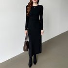 【ココモモ/COCOMOMO】の美シルエットウエストギャザーワンピース タイトワンピース 長袖 ワンピース 人気、トレンドファッション・服の通販 founy(ファニー) ファッション Fashion レディースファッション Fashion for Women ワンピース Dresses ストレッチ Stretch, Stretchy Fabric フィット Fit, Slim Fit 長袖 Long Sleeve, Full Sleeve thumbnail ブラック|ID: prp329100004754940 ipo3291000000034392998