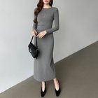 【ココモモ/COCOMOMO】の美シルエットウエストギャザーワンピース タイトワンピース 長袖 ワンピース 人気、トレンドファッション・服の通販 founy(ファニー) ファッション Fashion レディースファッション Fashion for Women ワンピース Dresses ストレッチ Stretch, Stretchy Fabric フィット Fit, Slim Fit 長袖 Long Sleeve, Full Sleeve thumbnail ダークグレー|ID: prp329100004754940 ipo3291000000034392999