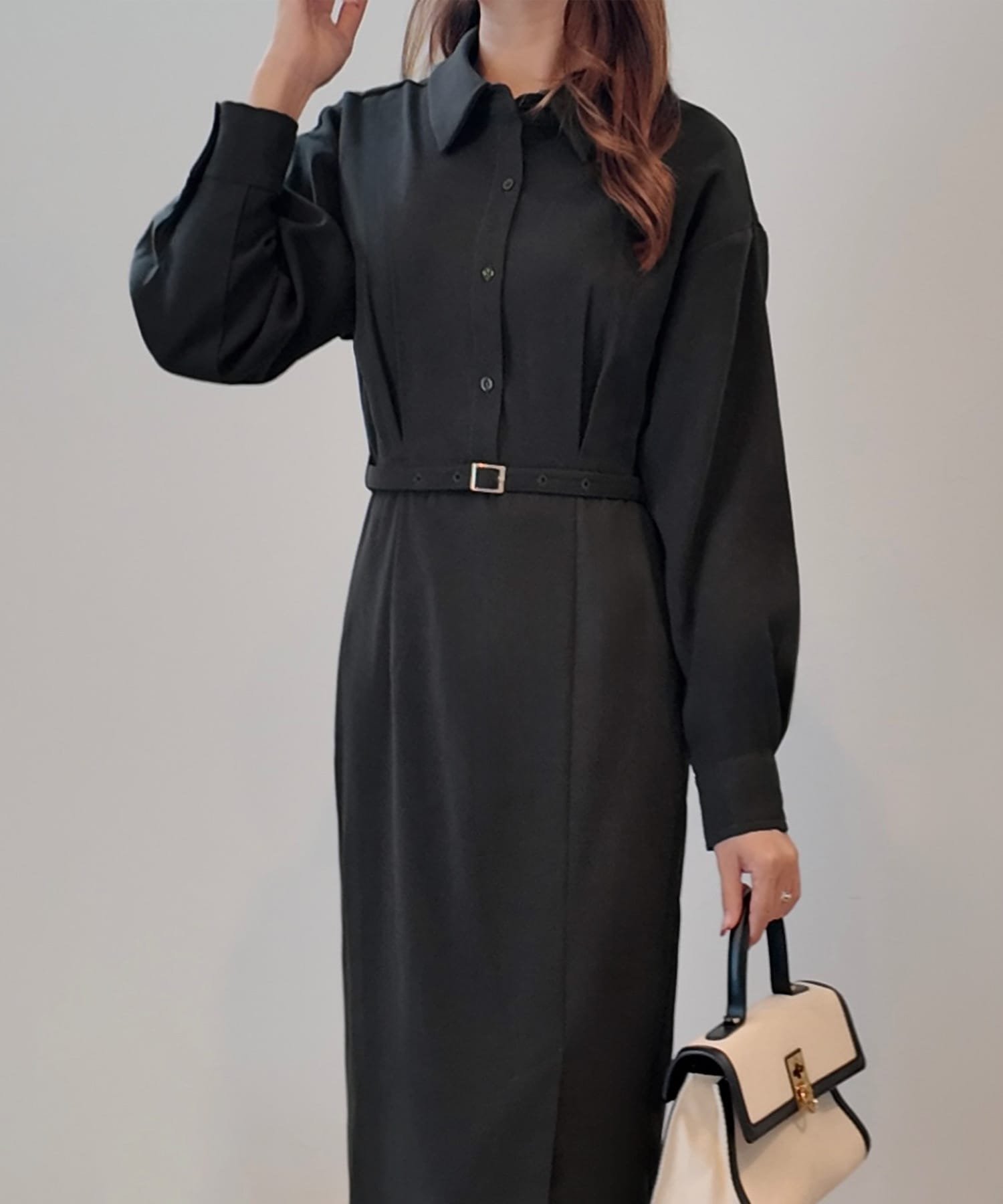 【ジュノア/JUNOAH】の微起毛ウエストベルトシャツワンピース インテリア・キッズ・メンズ・レディースファッション・服の通販 founy(ファニー) 　ファッション　Fashion　レディースファッション　Fashion for Women　ワンピース　Dresses　シャツワンピース / 1枚で着映えコーデ　Shirt Dresses　ベルト&ウエストマーク　Belts & Waist Accessories　チャコール|ID: prp329100004754943 ipo3291000000034393018