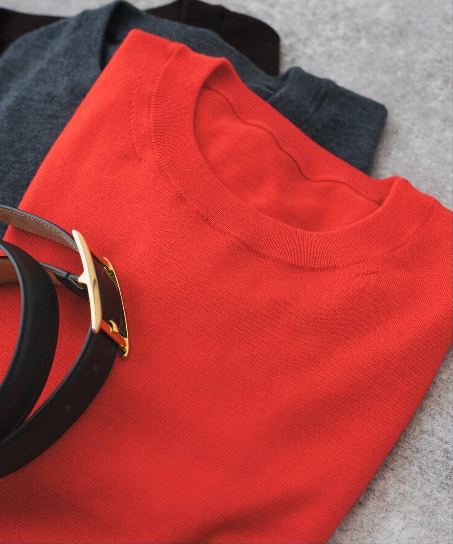 【スピック&スパン/Spick & Span】の《手洗い可 / 追加2 / WEB限定 》18G クルーネックプルオーバー インテリア・キッズ・メンズ・レディースファッション・服の通販 founy(ファニー) 　ファッション　Fashion　レディースファッション　Fashion for Women　トップス・カットソー　Cut & Sew Tops　カジュアルプルオーバー・ニットトップス　Pullovers & Knit Tops / Casual Pullovers　人気　Popular, Best Seller　再入荷　Restock / Back in Stock　レッド|ID: prp329100004754987 ipo3291000000034393451