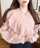 【モーメントプラス/moment+ / MEN】のアシメフリルもちもちニットプルオーバー ピンク|ID: prp329100004754994 ipo3291000000034814254